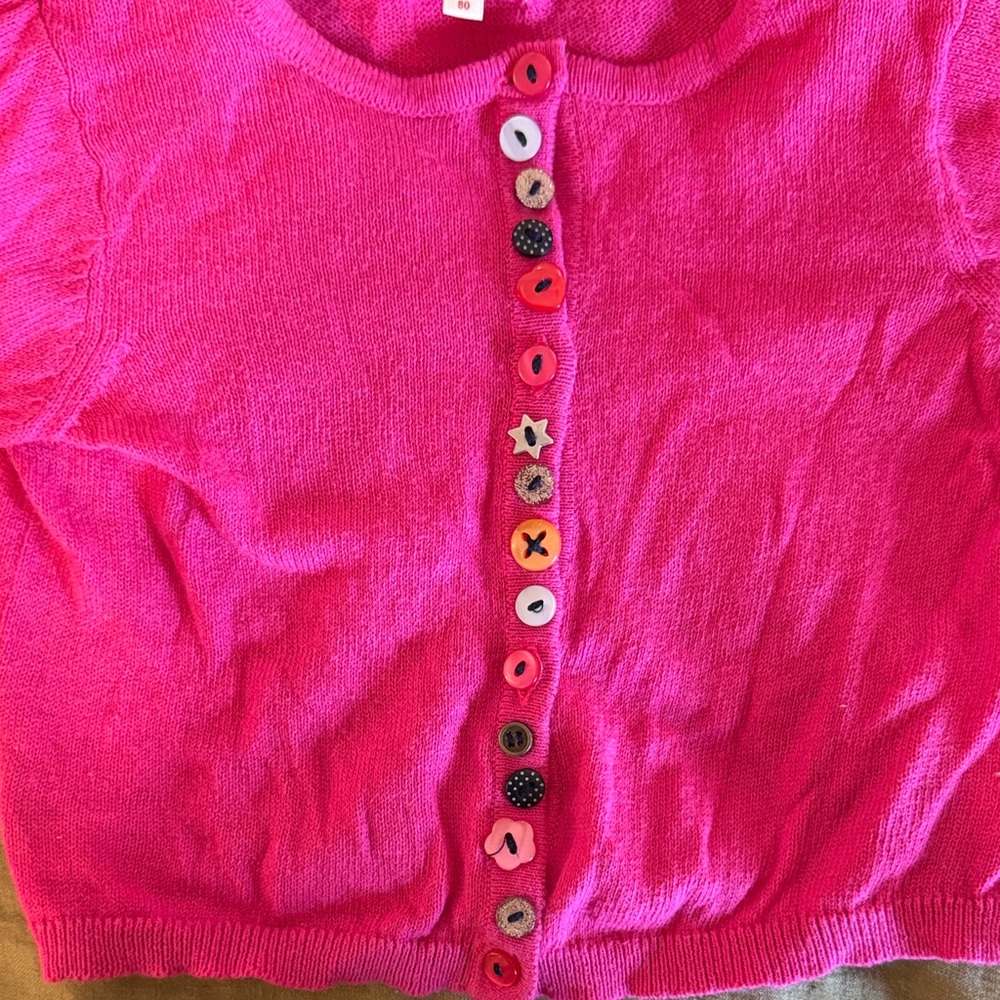 Catimini Pink Button Down Cardigan for Kids - Picture 5 of 6